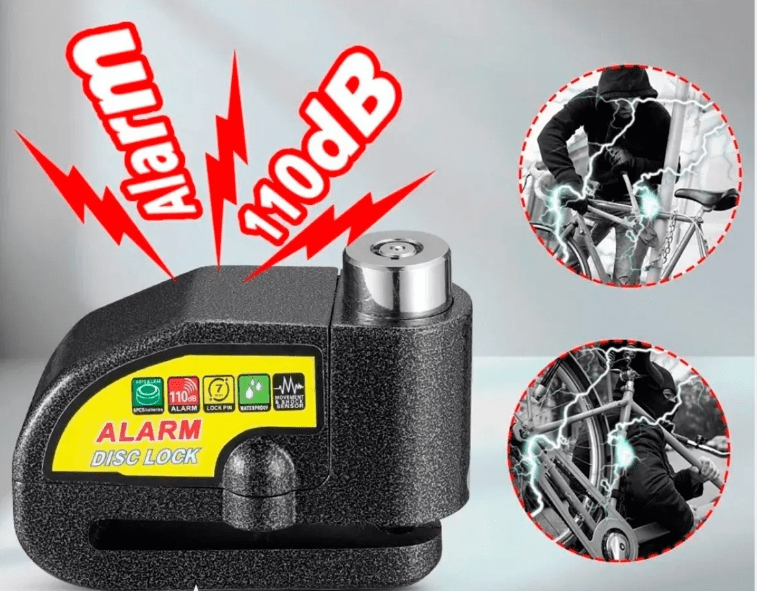 Candado Freno Disco Con Alarma 125db Para Motos Nuevos – Ventas Electrónicas